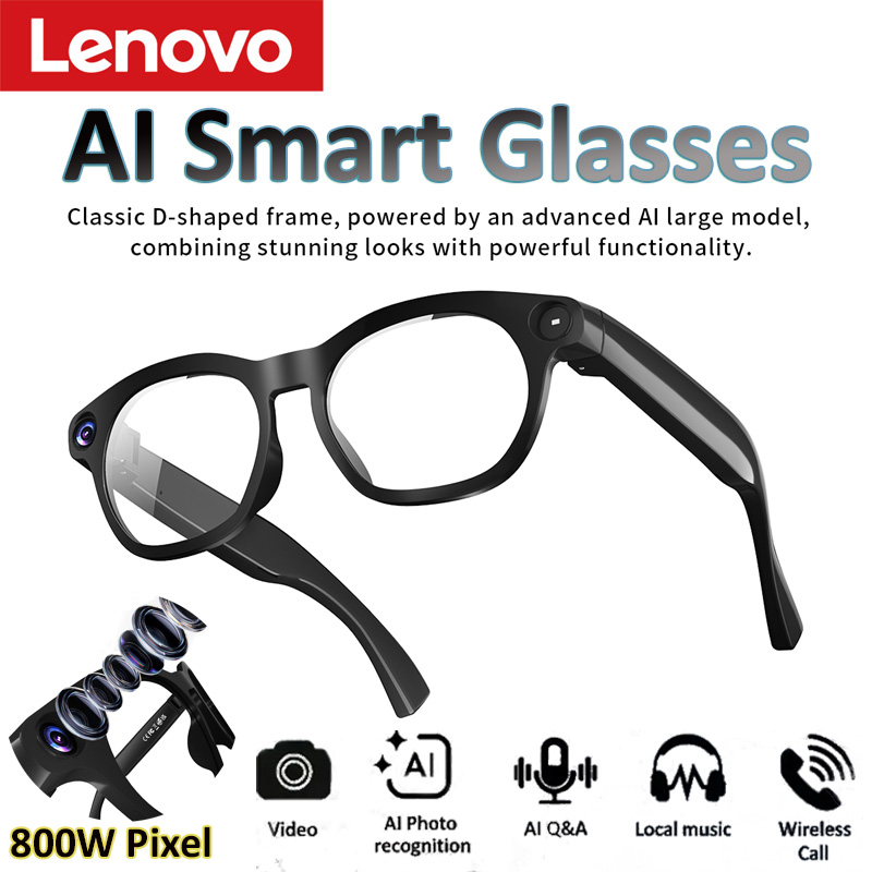 Audio Music Live - Óculos Inteligentes Lenovo AI com Câmera