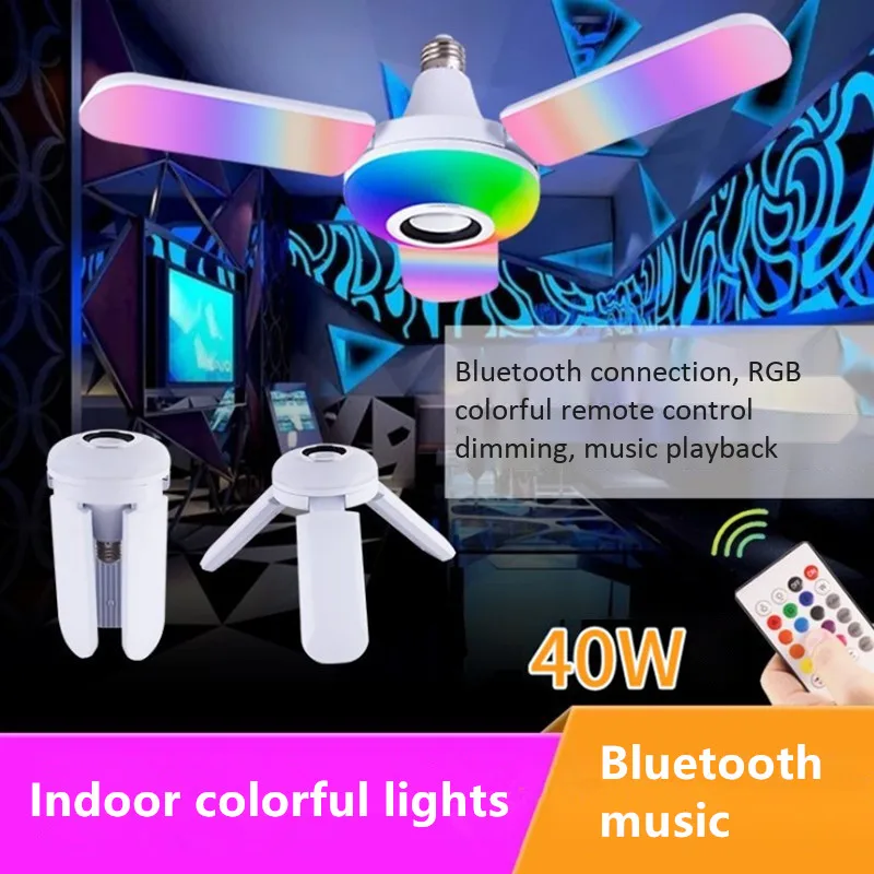 Audio Music Spotify - Luz Musical Bluetooth com Interface E27,