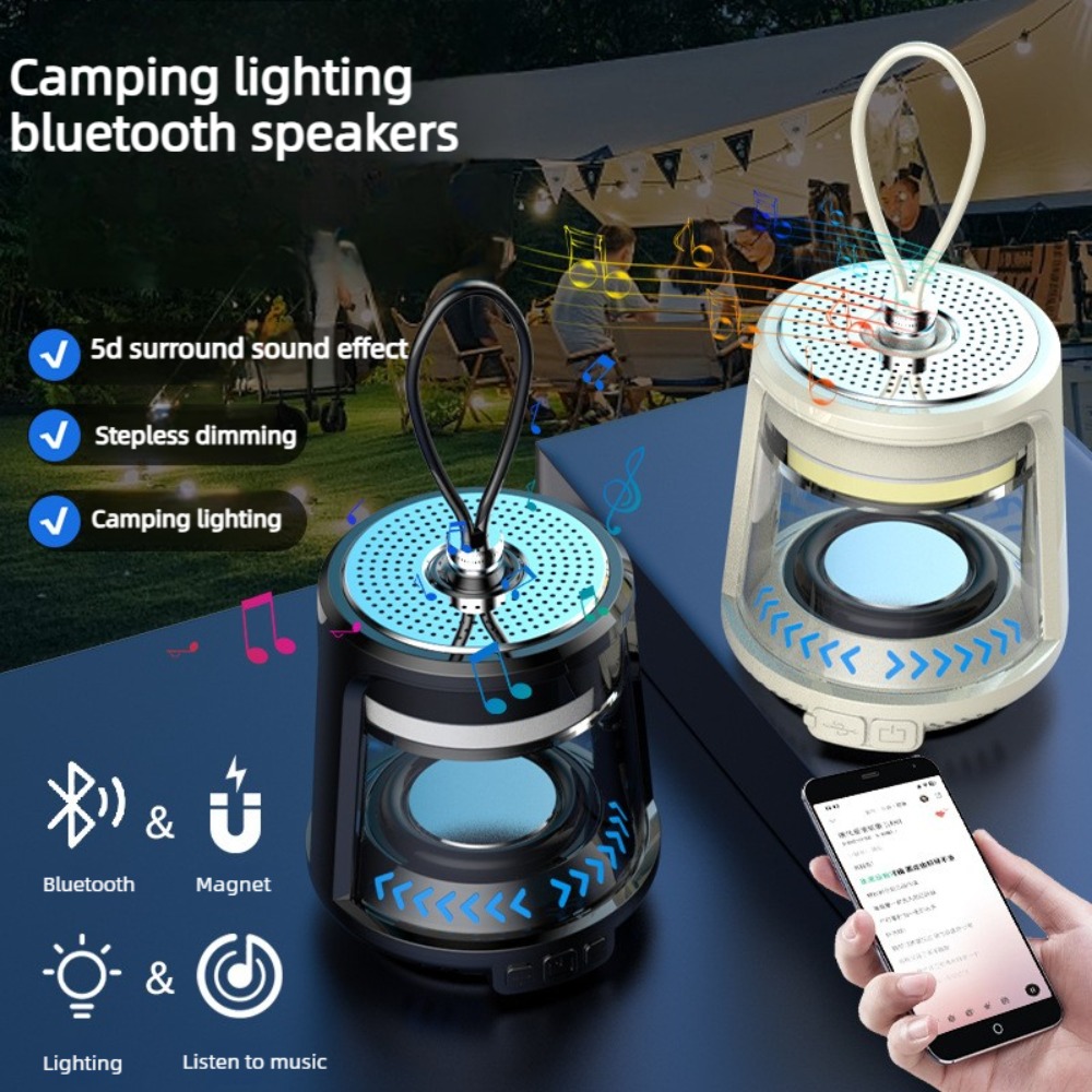 Audio Music Spotify - Lanterna de camping recarregável com alto-falante