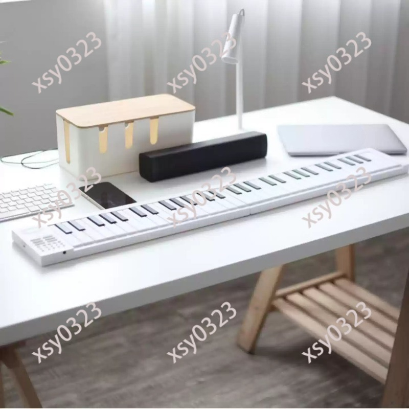 Keyboard Piano 61 Key - Teclado Eletrônico Dobrável Recarregável de 61