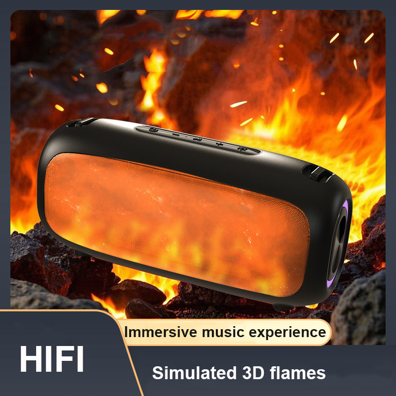 Audio Music Spotify - 3d chamas realistas sem fio bluetooth
