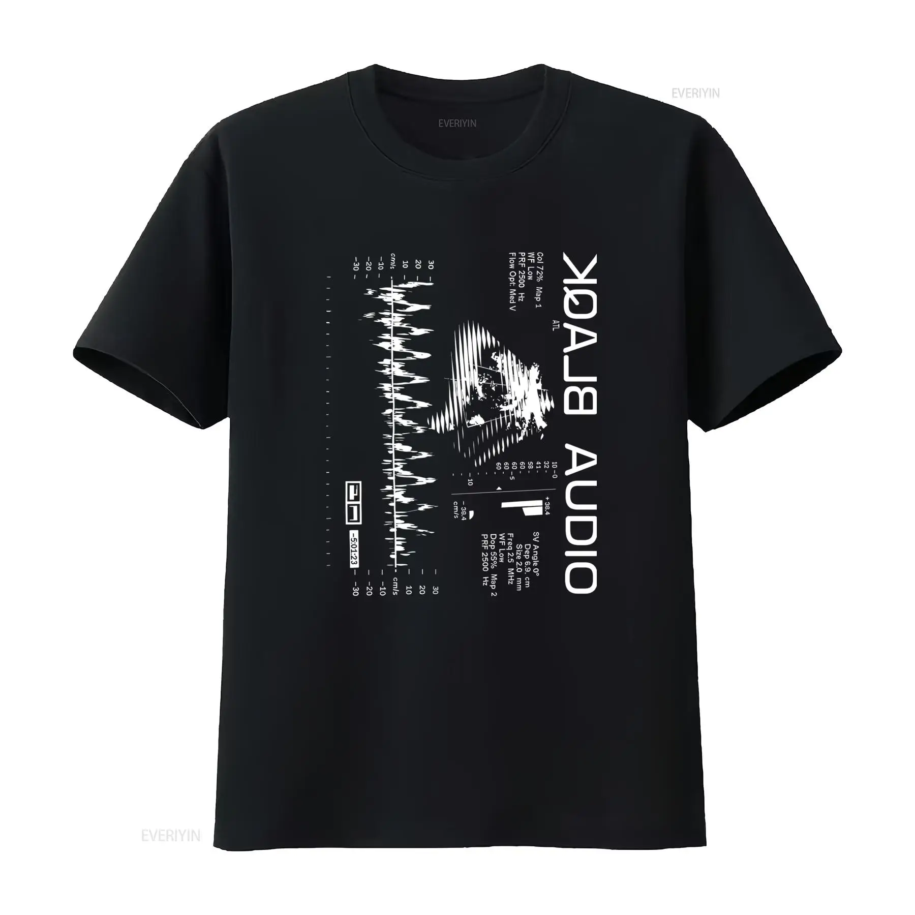 Audio Music Wave - Camiseta Casual Glitch Streetwear com Estampa