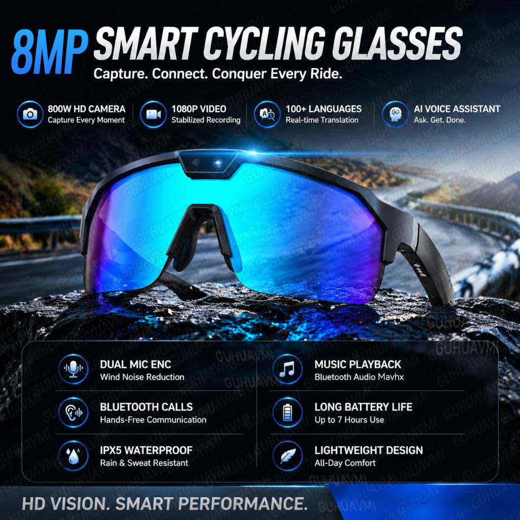 Audio Music Videos - Novos Óculos Inteligentes de Ciclismo POV