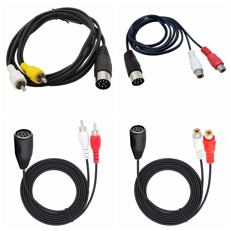 Audio Music Instrumental - Din 8 pinos para 2rca cabo