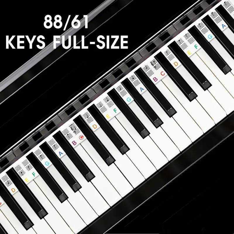 Adesivos de Notas para Teclado - Keyboard Piano 61 Key avaliação e preço