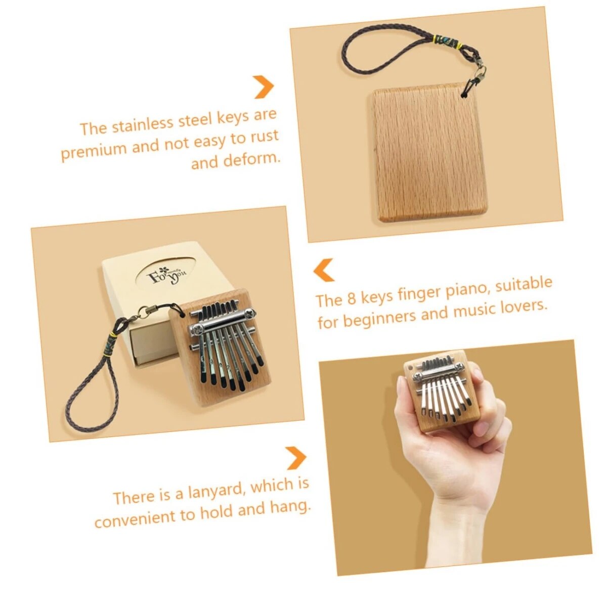 Miwayer-Mini Kalimba 8 Teclas  - Kalimba Thumb Piano avaliação e preço