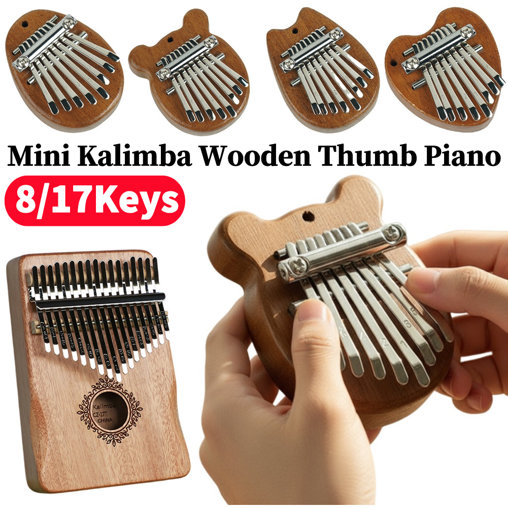 Mini Kalimba de Madeira 8/17 T - Kalimba Thumb Piano avaliação e preço