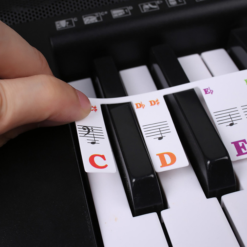 Adesivos de teclado de piano 8 - Keyboard Piano 61 Key avaliação e preço