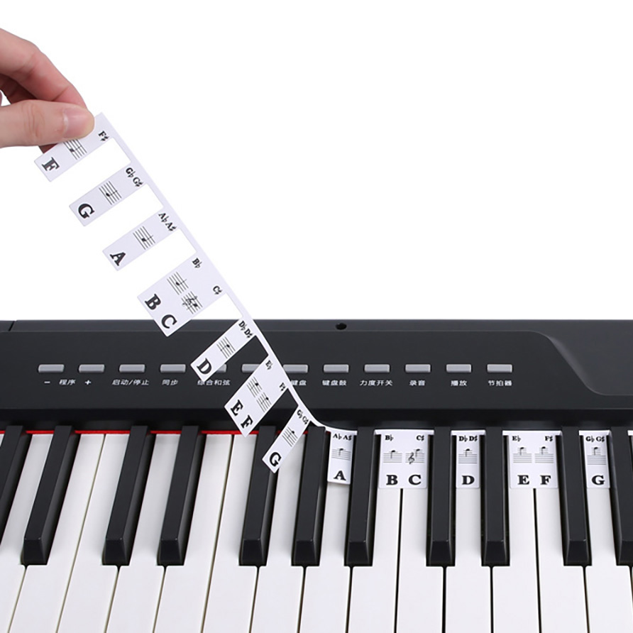 Adesivos de teclado de piano 8 - Keyboard Piano 61 Key avaliação e preço