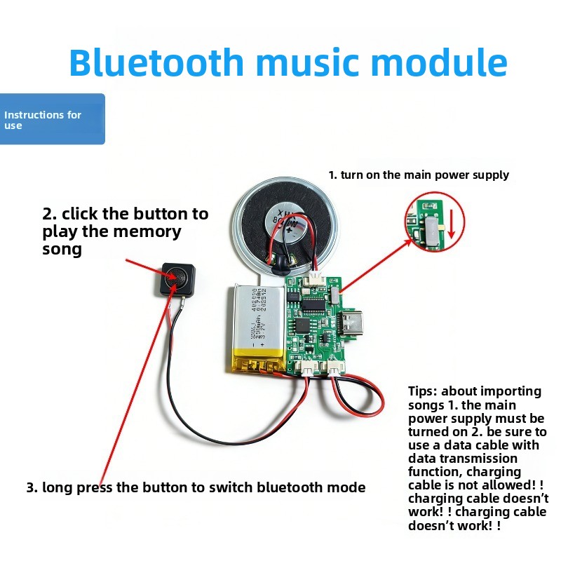 Módulo de Áudio Sem Fio Recarr - Download Audio Music Player avaliação e preço
