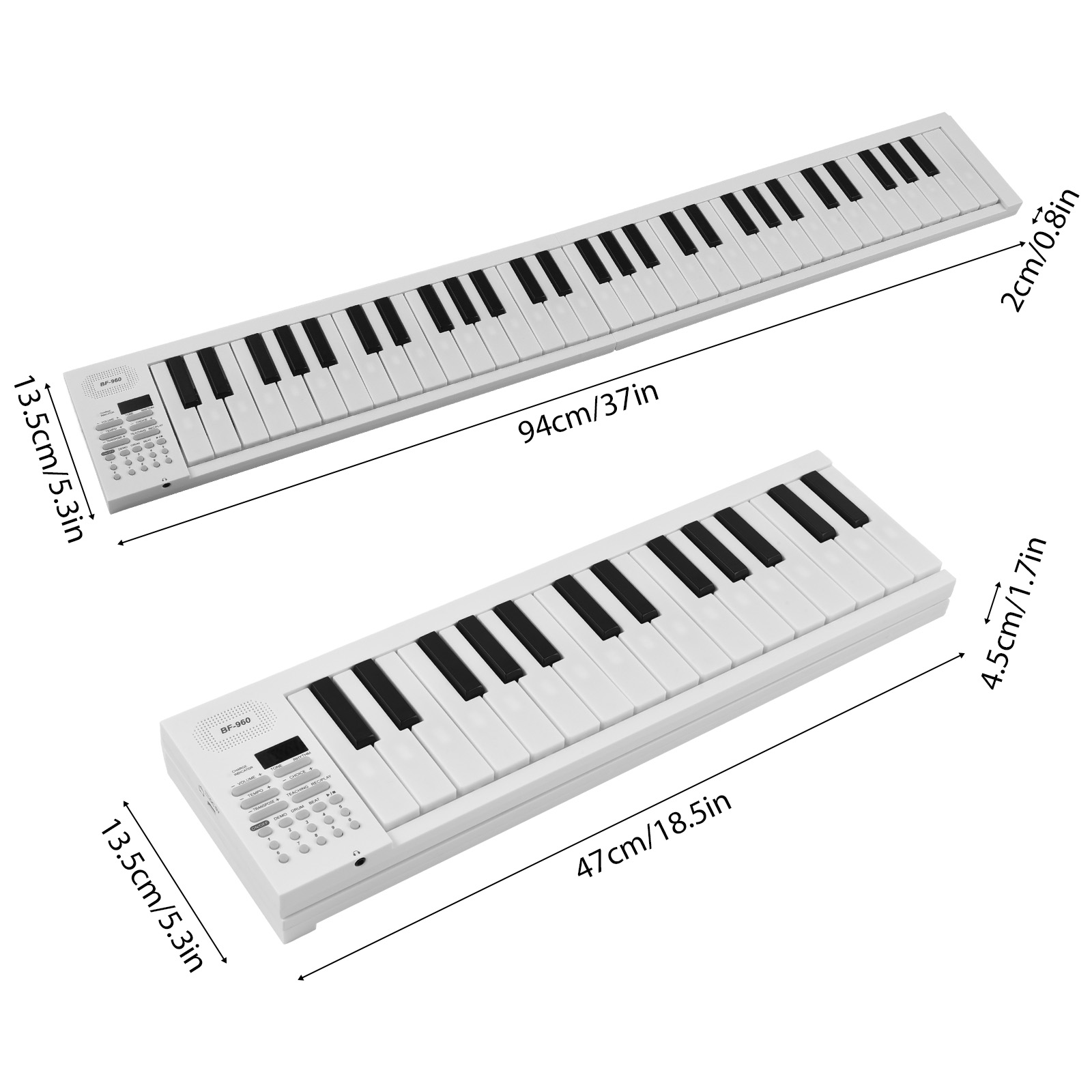 Piano eletrônico dobrável de 6 - Keyboard Piano 61 Key avaliação e preço