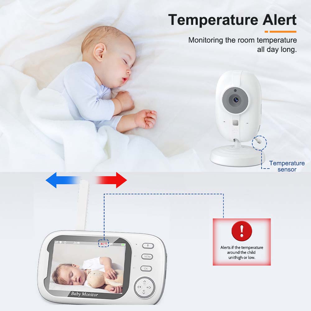 3.5'' Video Baby Monitor, Áudi - Audio Music Videos avaliação e preço