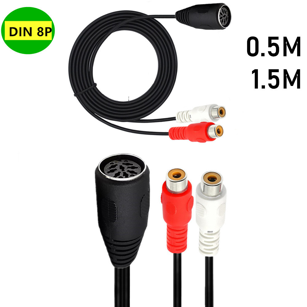 Din 8 pinos para 2rca cabo 8pi - Audio Music Instrumental avaliação e preço